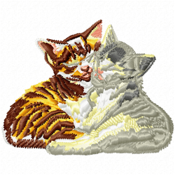 Cats Embroidery Design 5 Cats Embroidery Design 5